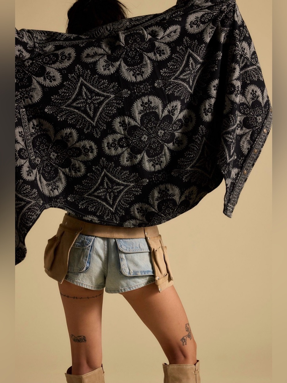 Free People We The Free London Fog Jacquard Shirt NWT Size XS - Picture 2 of 7